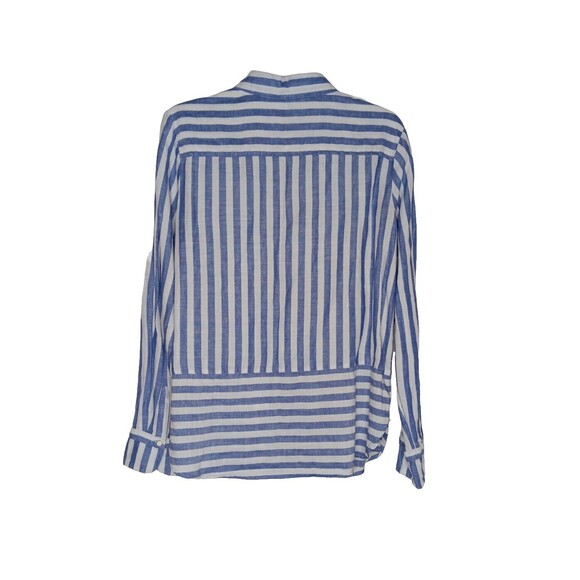 M&S Per Una Women's Top Beachy Mix Linen Button-Up Long Sleeve Shirt Size 12 - Picture 2 of 9